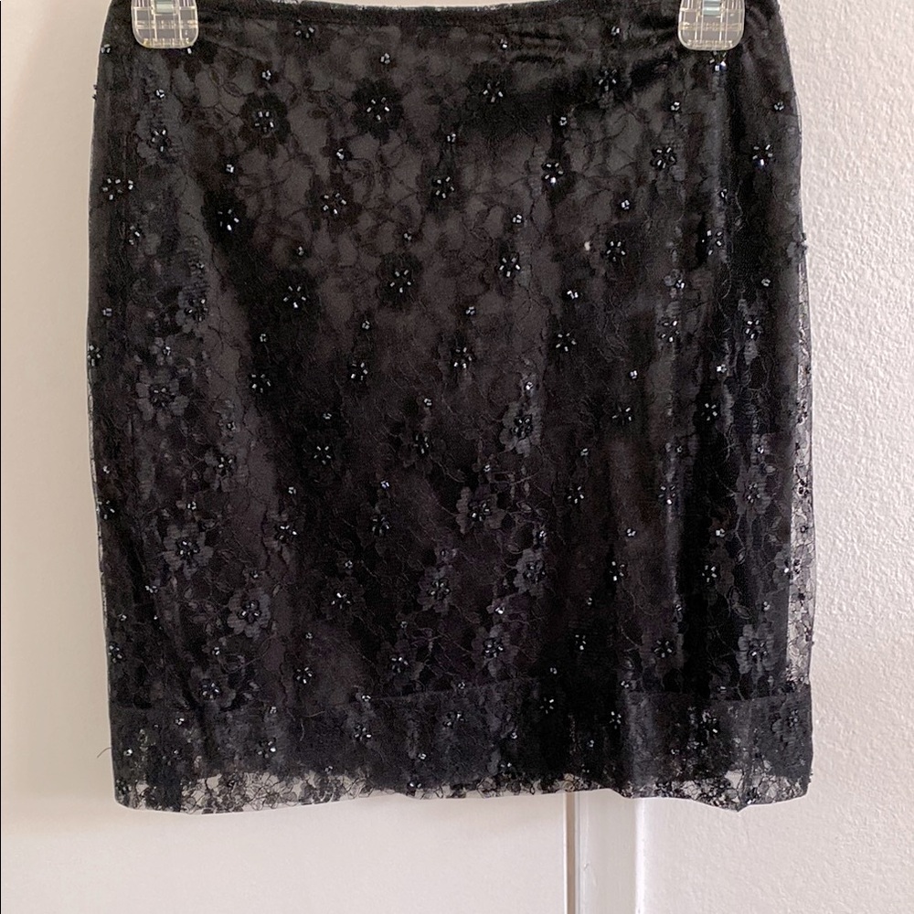Lace and bugle bead skirt